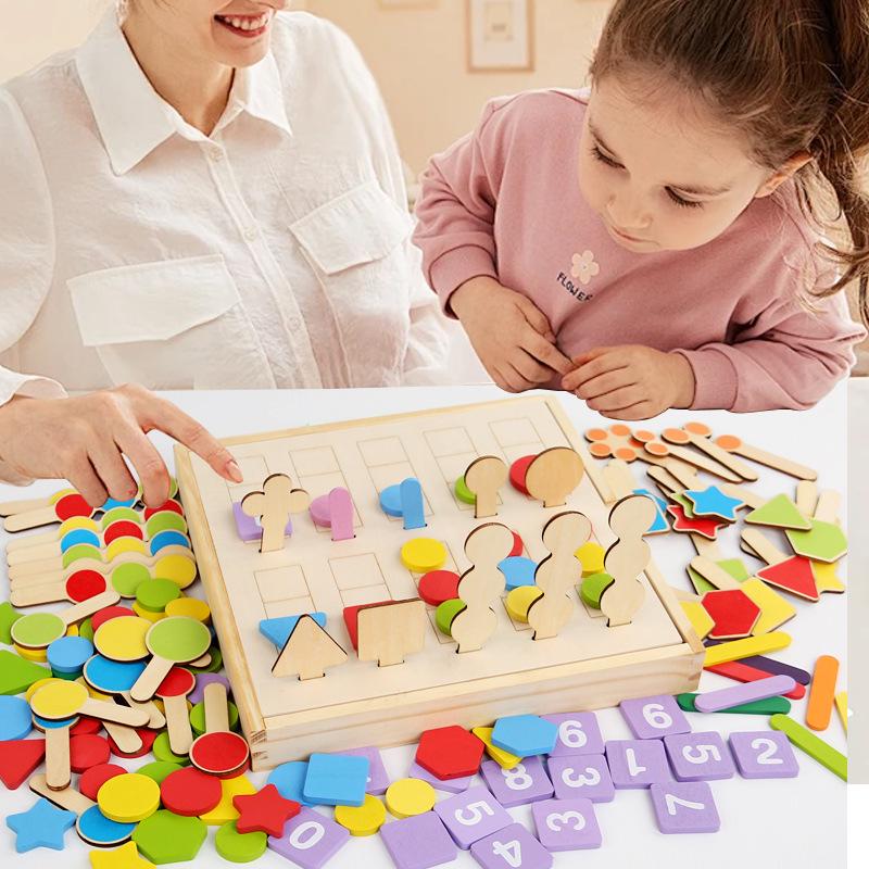 Montessori Wooden Math Board: Early Childhood Educational Toy for Kindergarten
