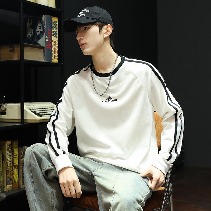 TonLion Men s Color Block Raglan Long Sleeve Tee S