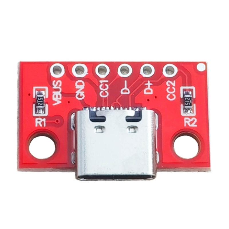 10Pcs Type C Female Test Board USB3.1 16P to 2.54 High Current Power Adapters Board Module Data Transfer for Engineers