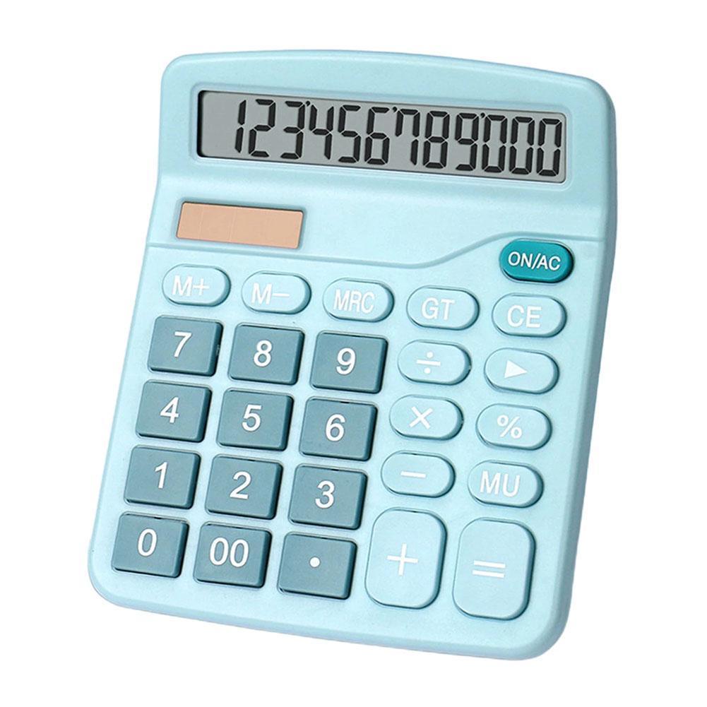 Desktop Calculator Standard Function Calculator with 12-Digit Large LCD Display Solar & Battery Dual Power for Home Basic O E7I9