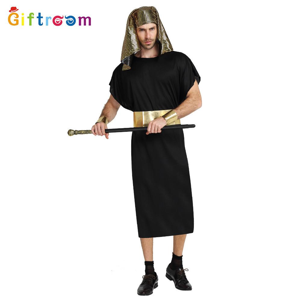 Sophisticated Pharaoh Egyptian Costume For Adult Men Crafted From Comfortable Polyester Fabric
