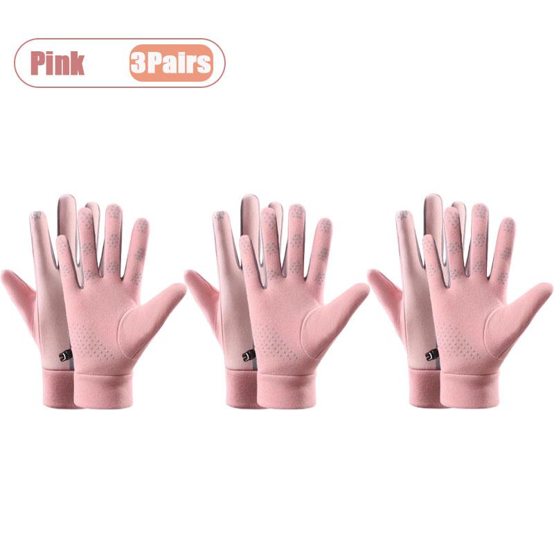 Winter Thermal Touchscreen Gloves for Women Waterproof Outdoor Cycling Gloves Thick Fleece Anti-Slip Design Ideal Christmas Gift