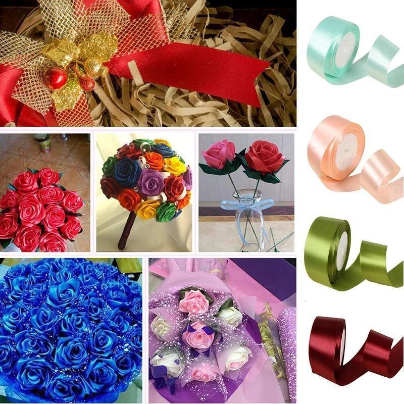 Ribbon Roll Satin Ribbon Wholesale Fabric Tape for Crafts Gift Satin Ribbon for Bows Artificial DIY Apparel for Sewing