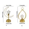 Eid Decors Moon Table Lamp Battery Operated Crescents Lamp Half Moon Light Metal Ramadans Star Lamp Home Decors