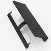 Double Paper Holder with Shelf Black Grey Aluminum Wall Mounted Bathroom Kitchen WC Paper Towel Roll Rack Storage Tissue Holder