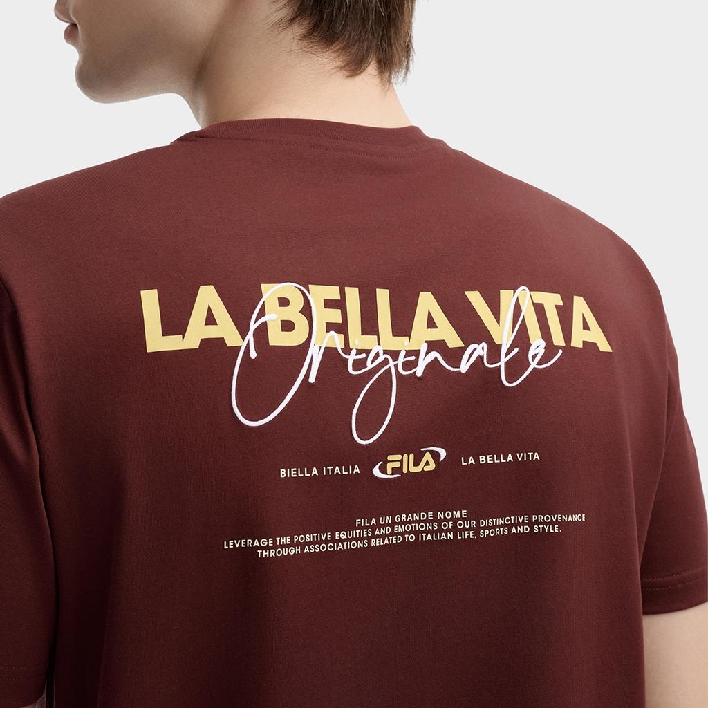 FILA T Shirt Men's Terracotta Red Brown F11M439101FBN