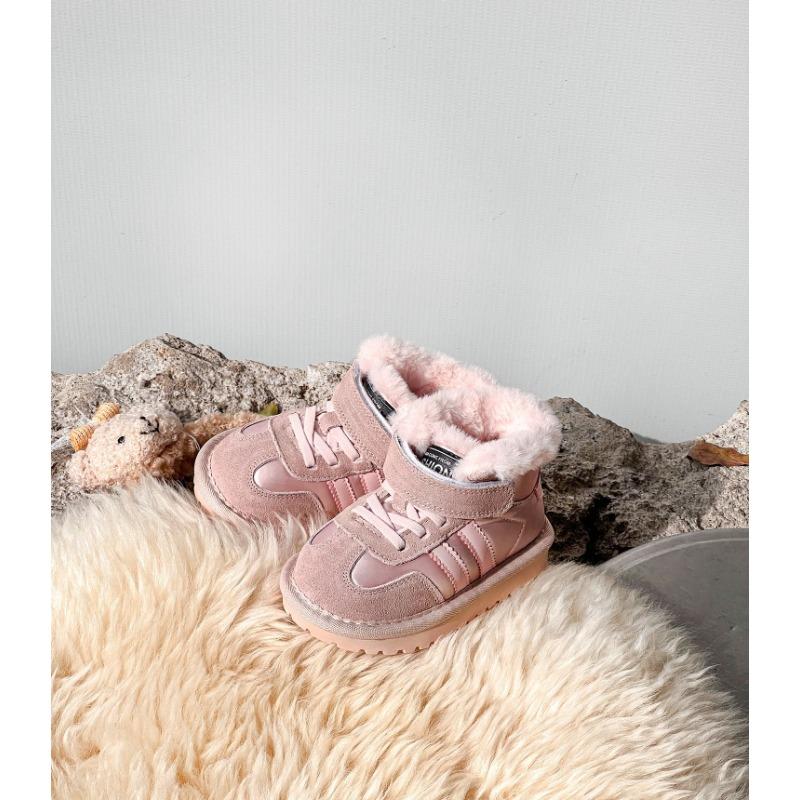 

Новые детские теплые хлопковые сапоги на мягкой подошве с липучками 30 розовый