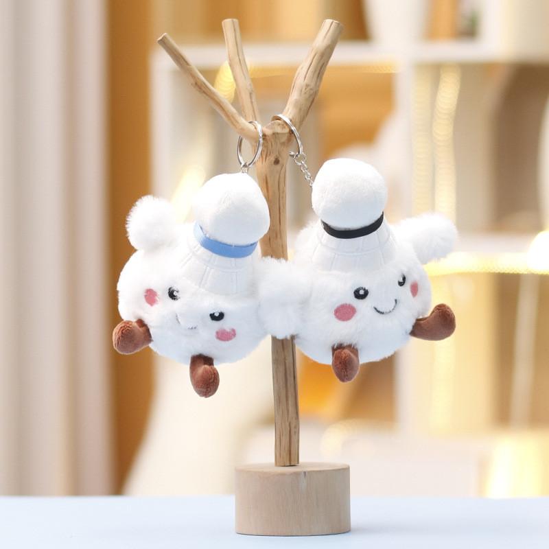 Featherball Plush Unique Doll Animal Keychain Girls Stylish Handbag Decoration