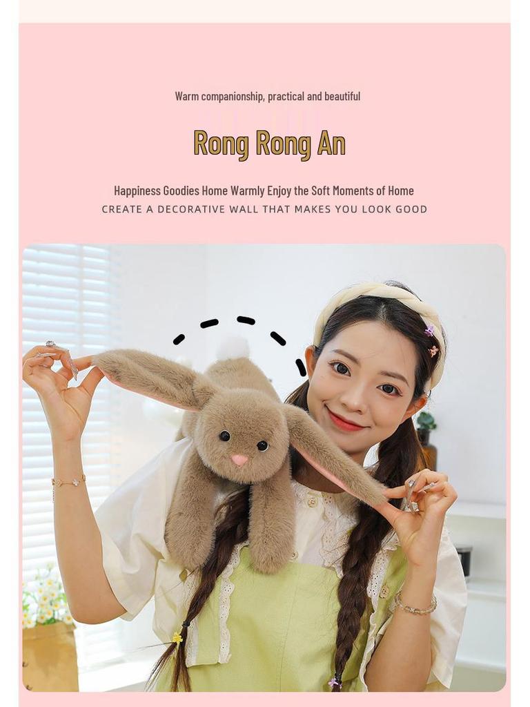 Fluffy Genuine AnTu Gongzai Little Rabbit Plush Toy Cushion
