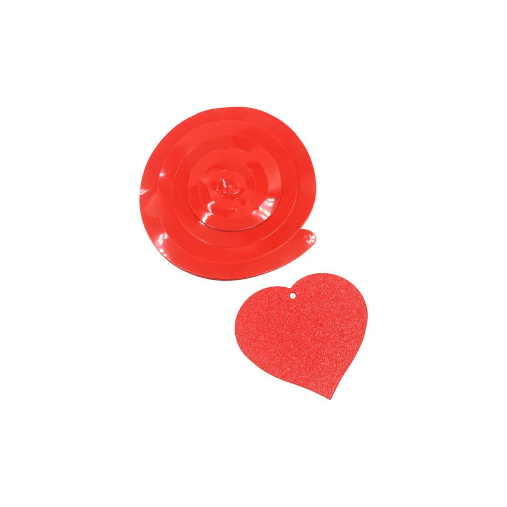 PVC Spiral Party Heart Ornaments, Aluminum Foil Heart Pull Flower Plastic Ceiling Decorations