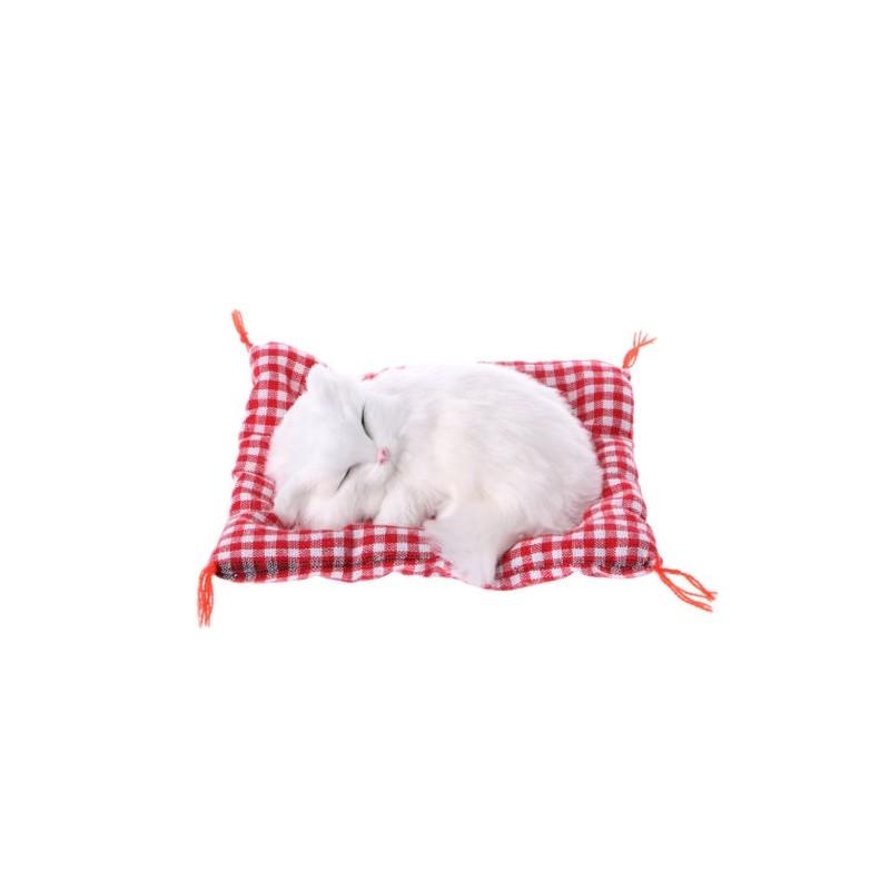 Adorable And Soft Plush Stuffed Toy Cute Sleeping Cat With Realistic Sound For Kids