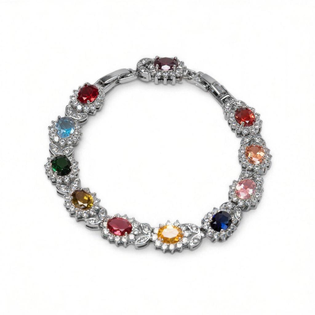 2026 Zircon Bracelet, Versatile Fashion Light Luxury Men's and Women's Gold-plated Crystal Bracelet, Jewelry Silver Jewelry.