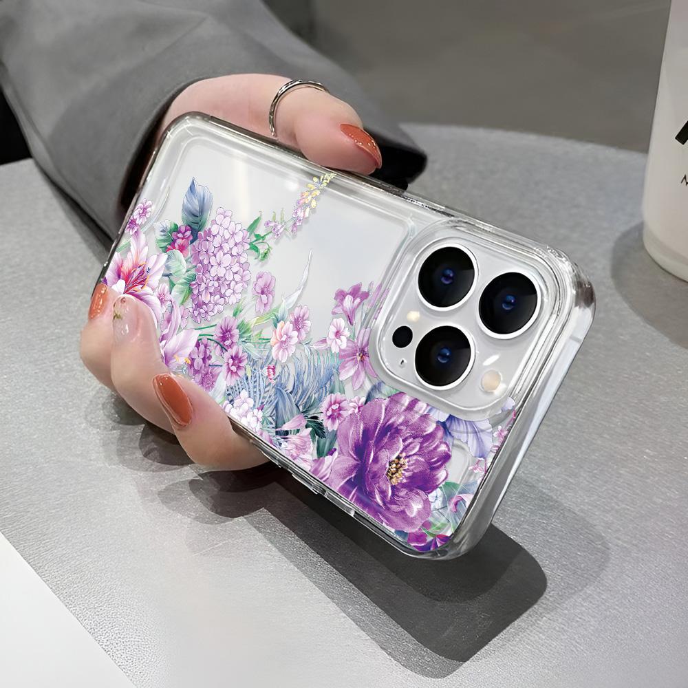 Purple FLowes Phone Case Phone Protective Cover Phone Cases For iPhone 16 15 14 13 12 11 Pro Max 16E Cases Cover