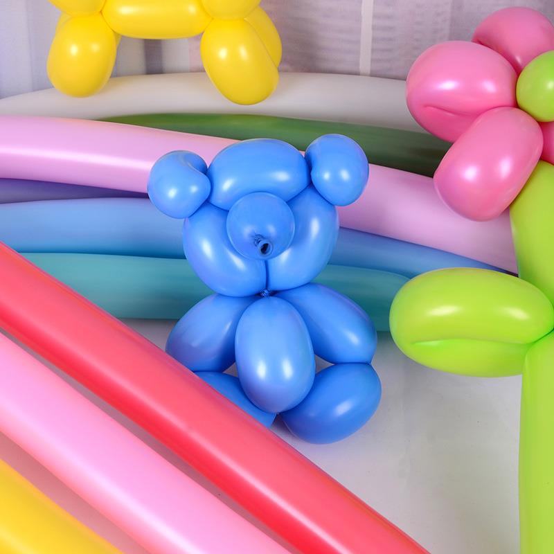 100ks balónek s dlouhým proužkem ve stylu spirály Barevný latexový večírek Narozeniny Svatební dekorace Balónový design s hustilkou