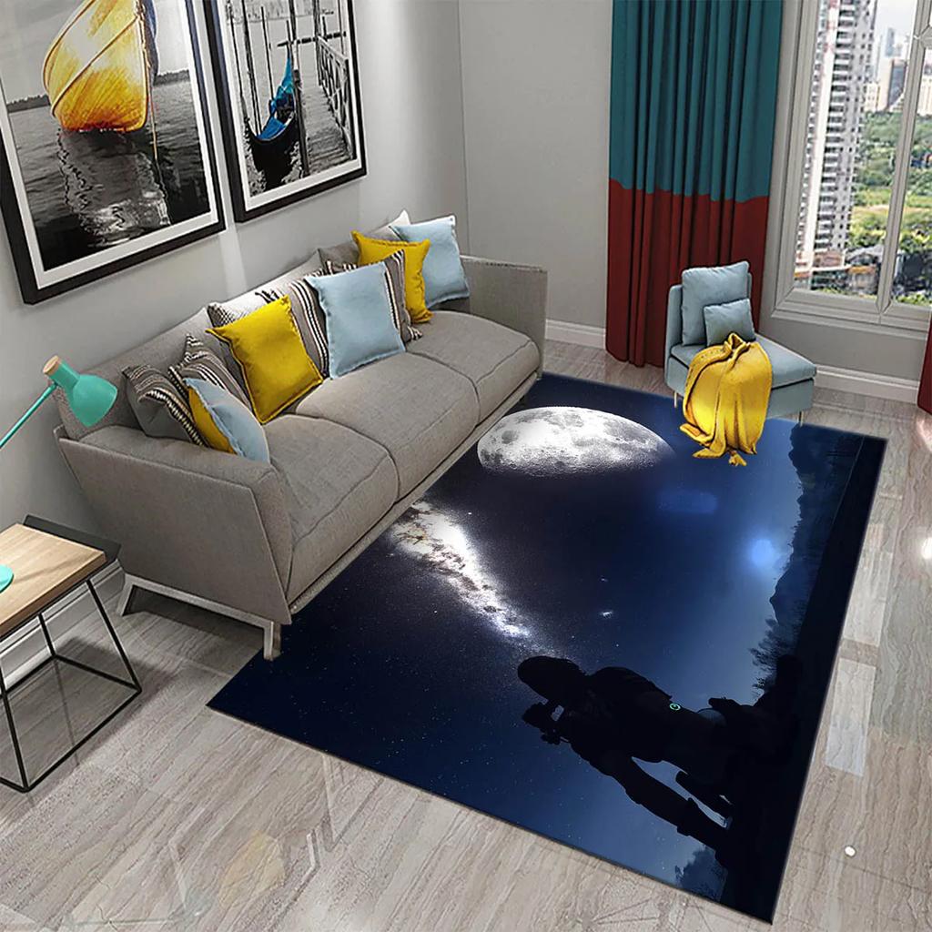 Moon Carpet Flower Moon Forest Living Room Children's Bedroom Decor Carpet Floor Mat Kitchen Bathroom Entrance Non-slip Carpet