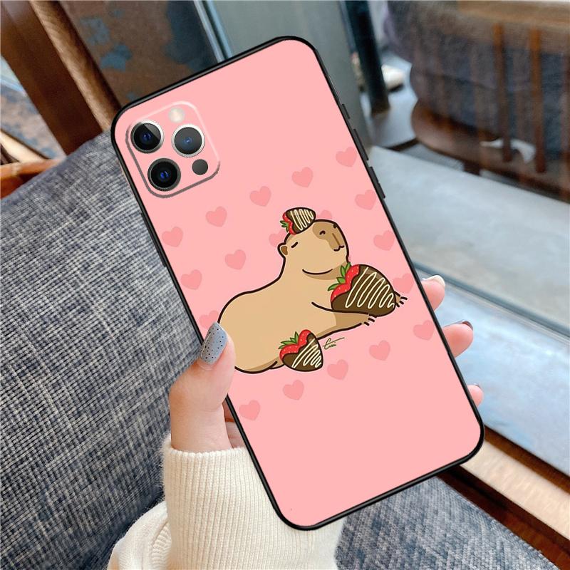 

Capybara Phone Case For iPhone 16 14 13 12 11 15 Pro Max 12 13 mini XR 15 16 Plus 16e Cover Shell iPhone 11