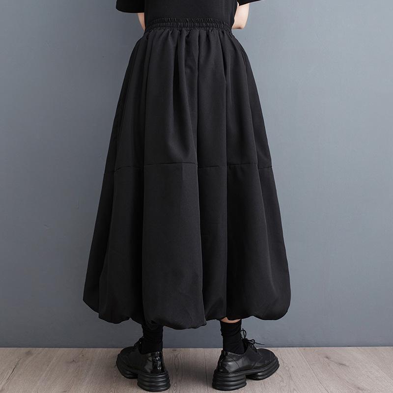 Plus Size Tummy-Concealing Slimming Midi Skirt for Spring/Autumn 2025 - Puffy Style