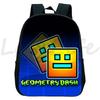 Zaino Kindergarten Geometry Dash Arrabbiato per Bambini e Bambine Zaino Anime Piccola Borsa da Libri Bambini Borse Scolastiche Cartoon Zaino per Bambini