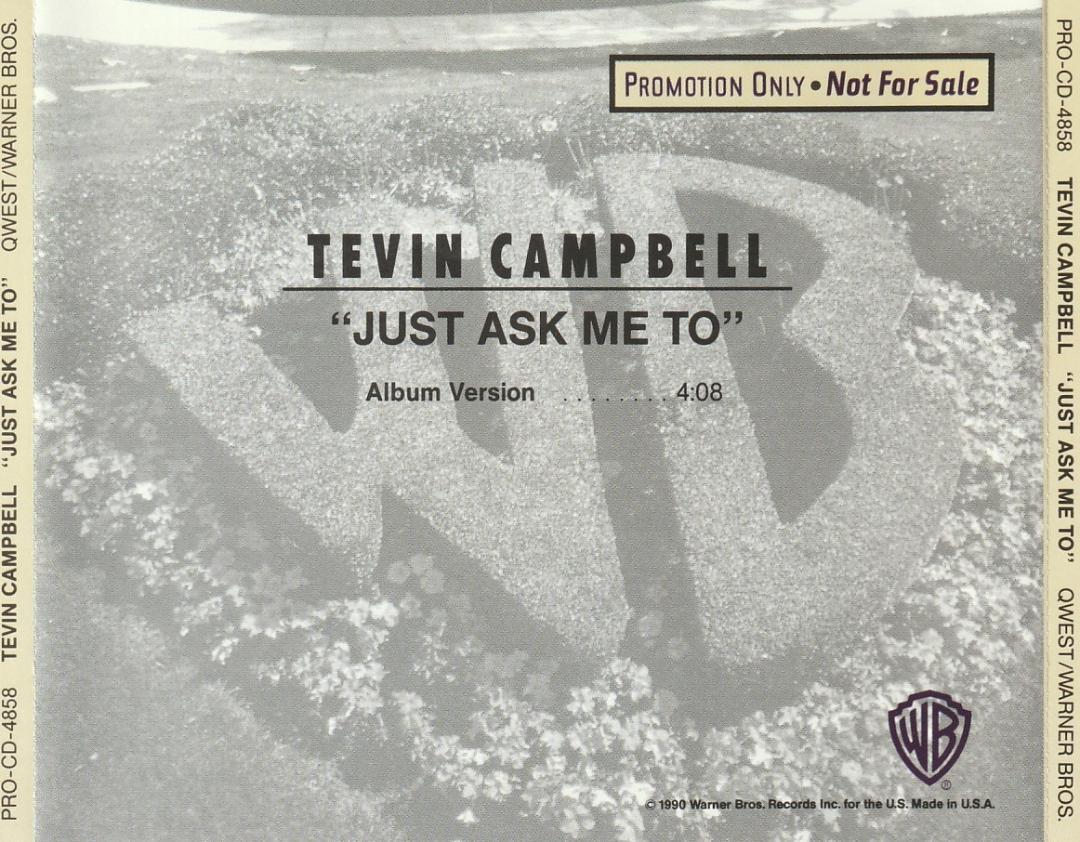 

[USED] Tevin Campbell Just Ask Me To US Edition Rare CD Single