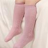 Hollow Out Baby Girls Cotton Knee High Socks Soft Breathable Infant Toddlers Summer Mid Tube Socks 0-3Years Kids Socks