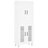 Highboard White 69.5 x 34 x 180 cm Particleboard