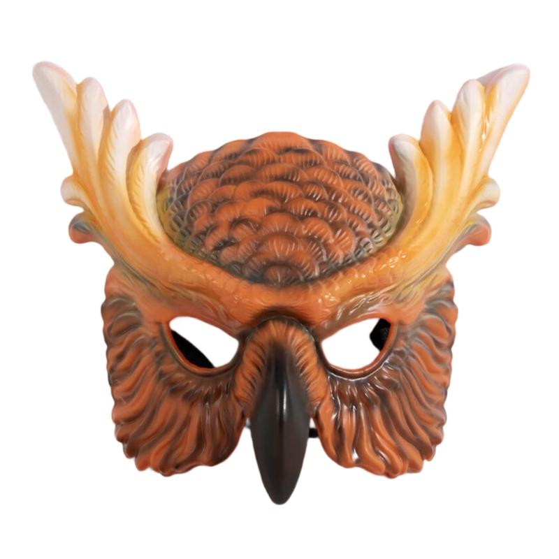 Masquerade Mask Owl Mask Bird Mask Beak Feather Half Face Mask Halloween Cosplay Costume Costume Mask for Mardi Gras