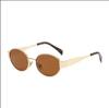 Small Metal Frame Oval Sunglasses For Women  Brand Designer Fashion Luxury Shades UV400 Eyewear Men Vintage Sunglasses 2180