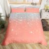 Homewish Glitter Sequin Print Duvet Cover Set For FemaleCartoon Dreamy Stars Print Bedding SetModern Fashion Bed Set
