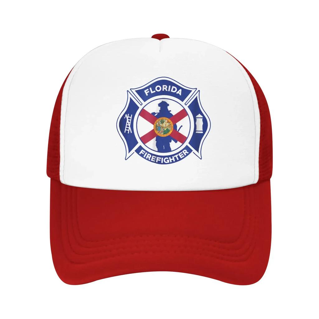 Florida Fire Department Hero Firefighters Pool Party Mesh Baseball Caps For Mens  Spring Male Beach Sunscreen Hats Snapback Cap