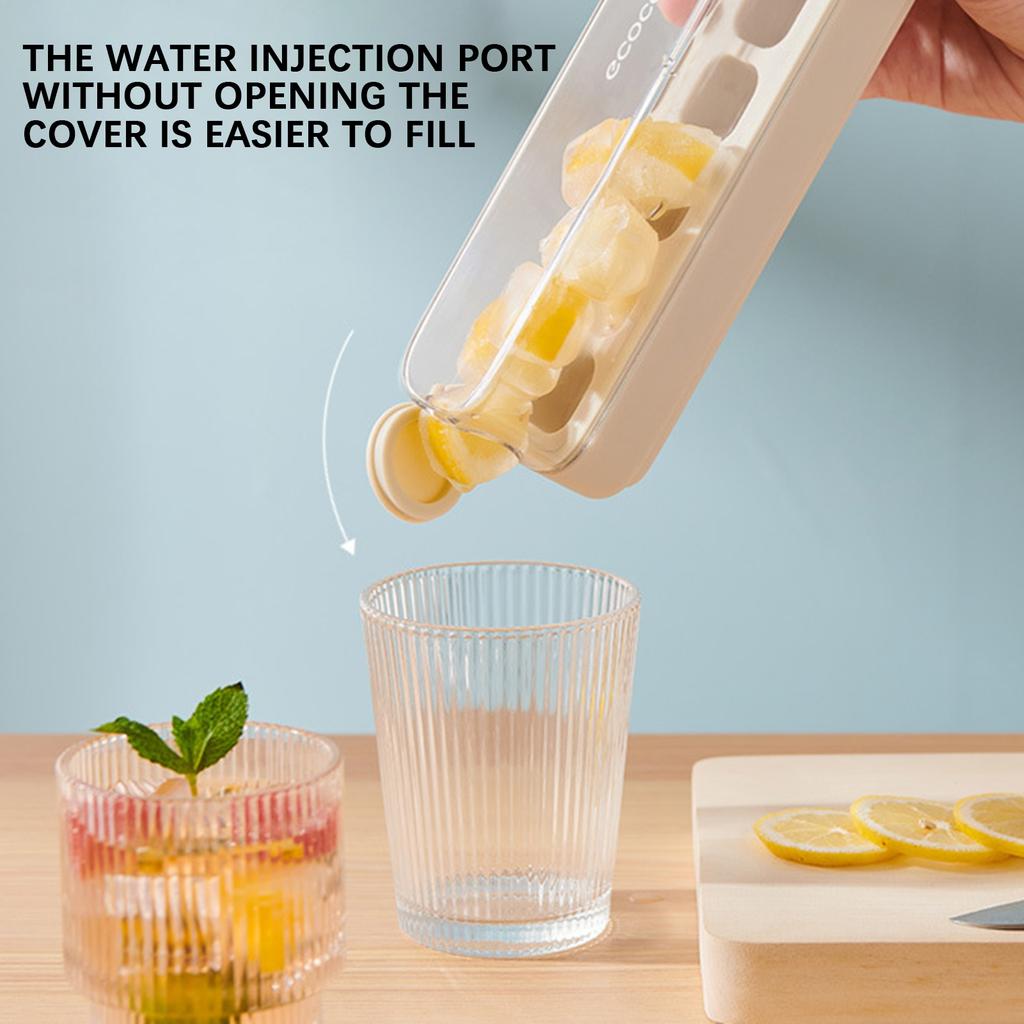 Ice Cubes Stencils Box Easy Release Mini Ice Cubes Tray with Removable Cover Stackable Spill Resistant Ice Cubes Stencils Box