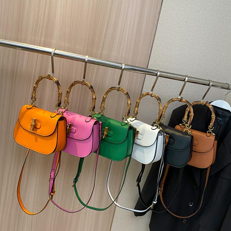 Premium retro saddle bag women's bag new fashion versatile shoulder messenger bag bamboo handbag bag women