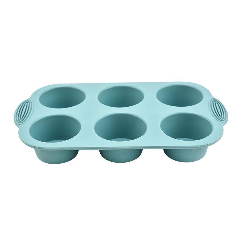 Silicone cake mold 6 holes round baking cake cookie mold baking pan, baking utensils