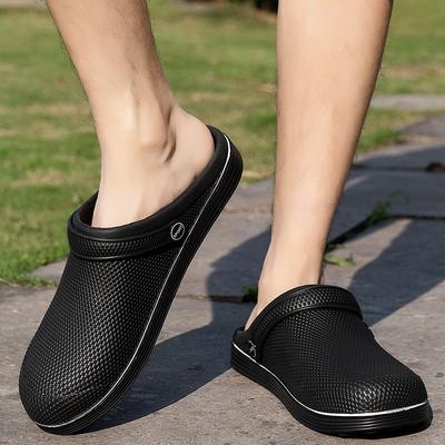 Herren Clogs mit flacher Sohle Sind Atmungsaktiv2025 Sommer Neu, Bequem, Abriebfest, Rutschfest, Tägliche Haus-Ausgeh-Arbeitsschuhe