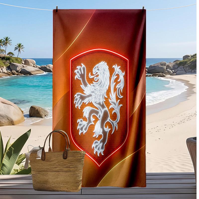 Asciugamano da Spiaggia con Stampa Calcio Aston Villa, Asciugamano Grande Morbido ad Asciugatura Rapida per Spiaggia Campeggio Nuoto