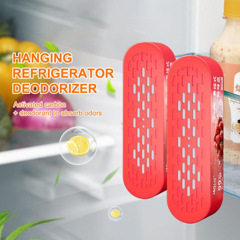Hanging Refrigerator Deodorizer Box 99 Percent Antibacterial 24H Fast Odor Removal For Kitchen Keep Food Fresh Avoid Mixed Taste