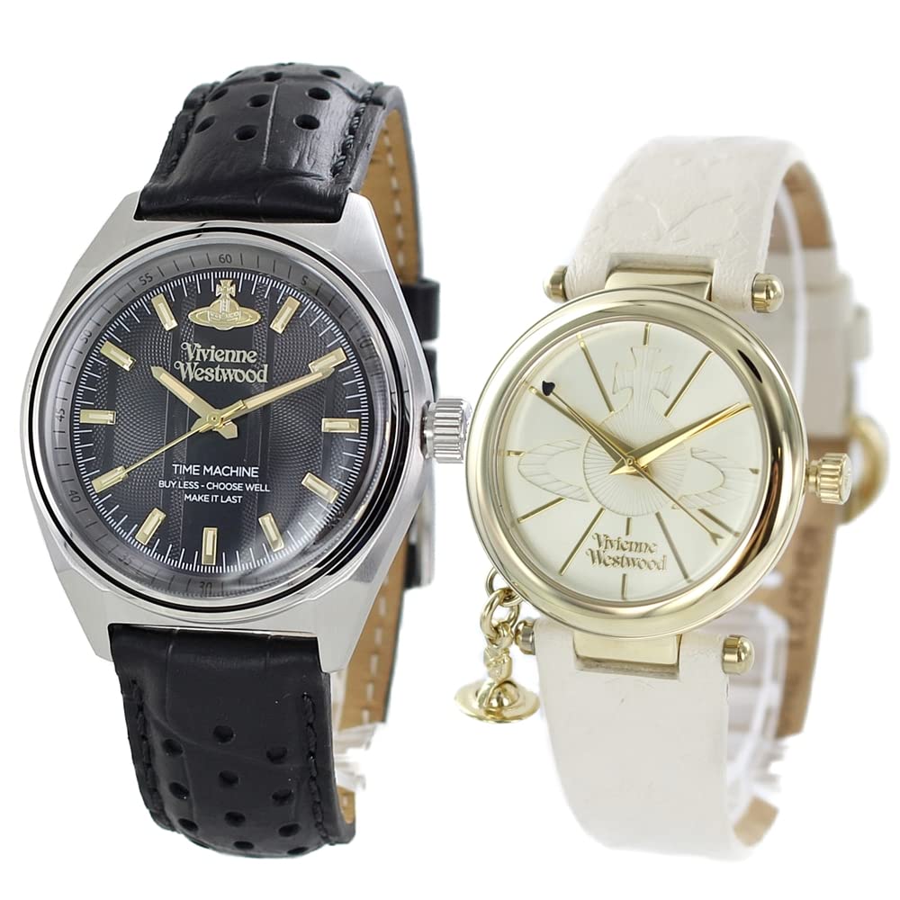 Vivienne Westwood Men's and Women's Leather Watch Storage Box (vv251bkbkvv006whwh) [Parallel Import]
