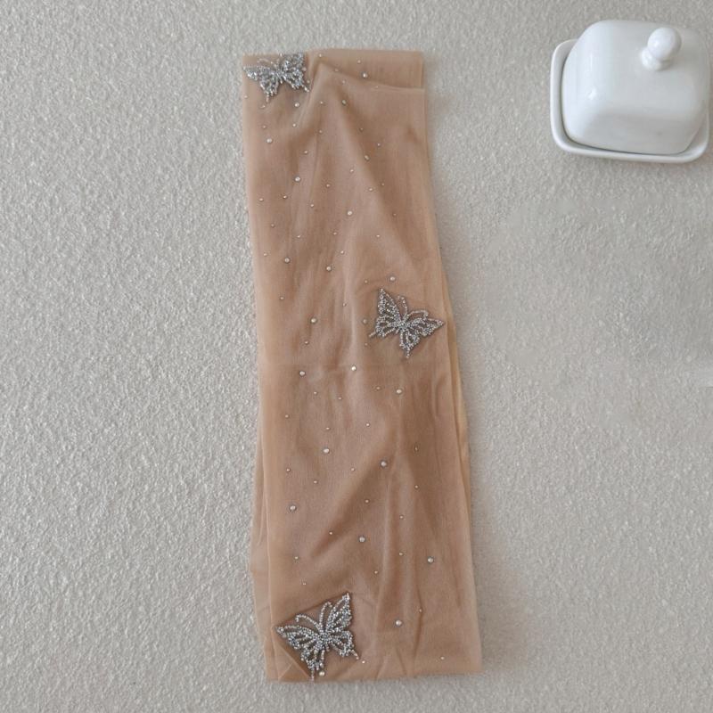 Elegant Butterfly Rhinestones Pantyhose with Breathable Nylon Fabric Offering Wear Comfort In Social Event and Work