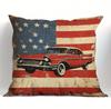Pc Vintage Route Amerikanische Flagge Kissenbezug Dekorative Kissenhülle für Büro Schlafzimmer Wohnzimmer Auto Sofa