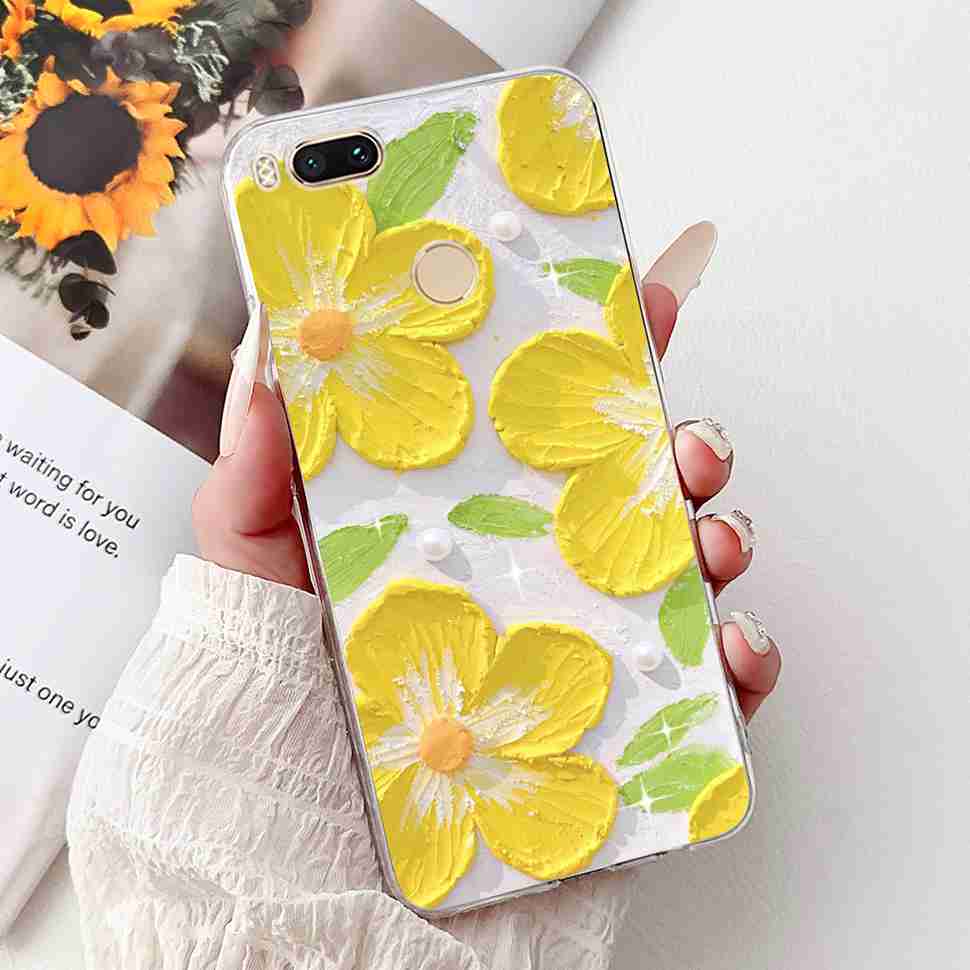 For Xiaomi Mi A1 MDG2 MDI2 Case Fashion Painting TPU Soft Silicone Cover For Xiaomi Mi A1 Mi 5X 5.5" Colorful Flower Phone Shell