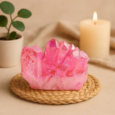 Quartz Crystal Aura Rose Man Made