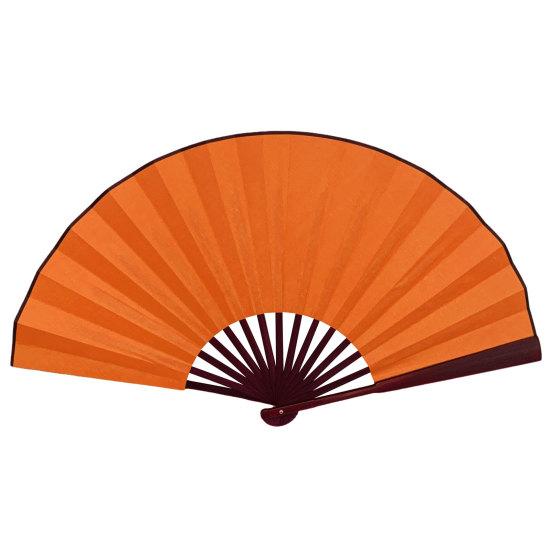 

Folding Fan Smooth Opening Solid Color Decorative Bamboo Frame 10 Inches Chinese Style Handheld DIY Blank Fan Home Decor помаранчевий