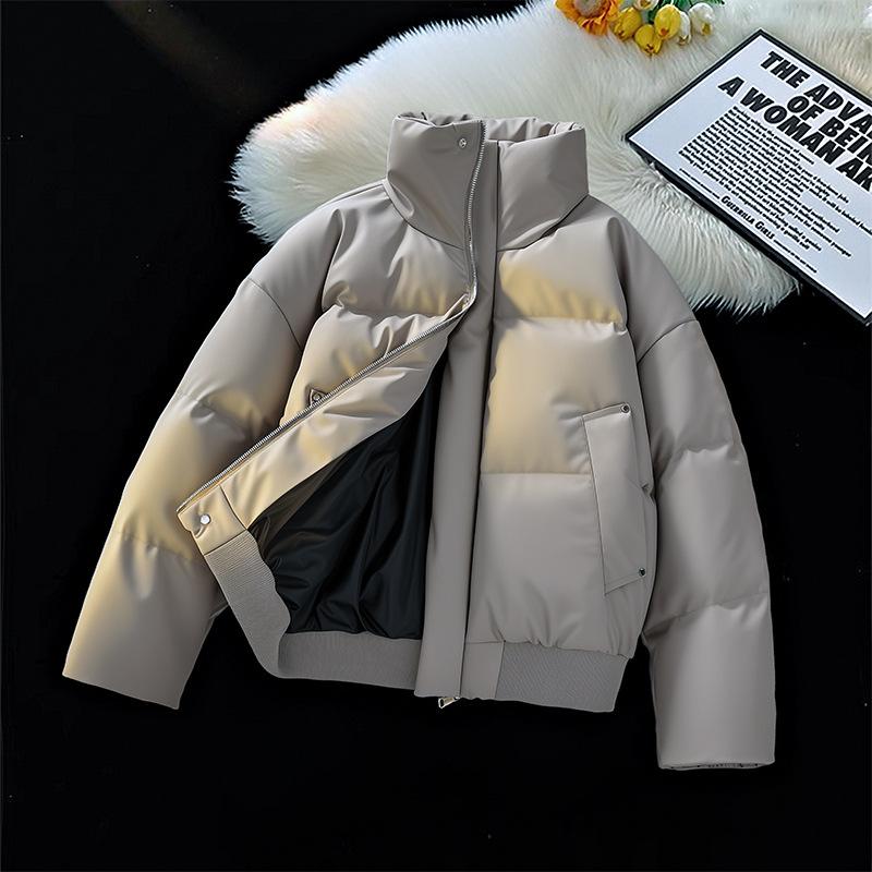 

Хлопковая куртка стойка мужская зимняя утолщенная теплая куртка-пуховик стойка свободного кроя модная хлопковая одежда 3XL хаки