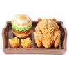 Mini Dollhouse Fried Chicken Tray Ornament - DIY Hamburger Scene with Chicken Leg Accessories