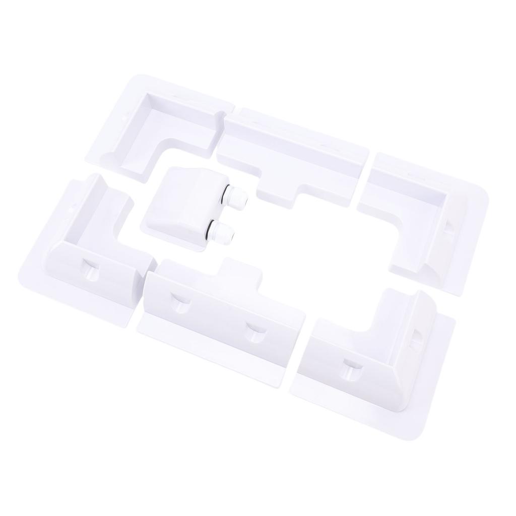 Solar Panel ABS Corner Brackets Solar Panel Mounting Brackets Kit Widely Used for RVs Vehicles Sheds Garages White