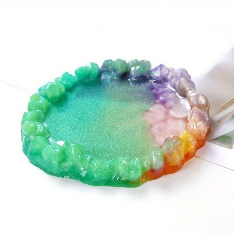 DIY Crystal Epoxy Resin Mold Crystal Cluster Coaster Silicone Mold