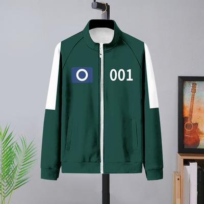 Yousheng 2 Stück/Set Kinder Sweatshirt Hose Anzug Cosplay Kostüm Kontrastfarbe Revers Reißverschluss Jacke Kordelzug Elastische Taille Hose Spiel Holzmann
