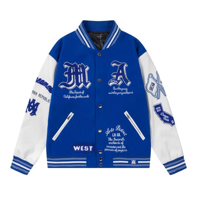 AMIRI Embroidered Casual American Baseball Jacket for Men