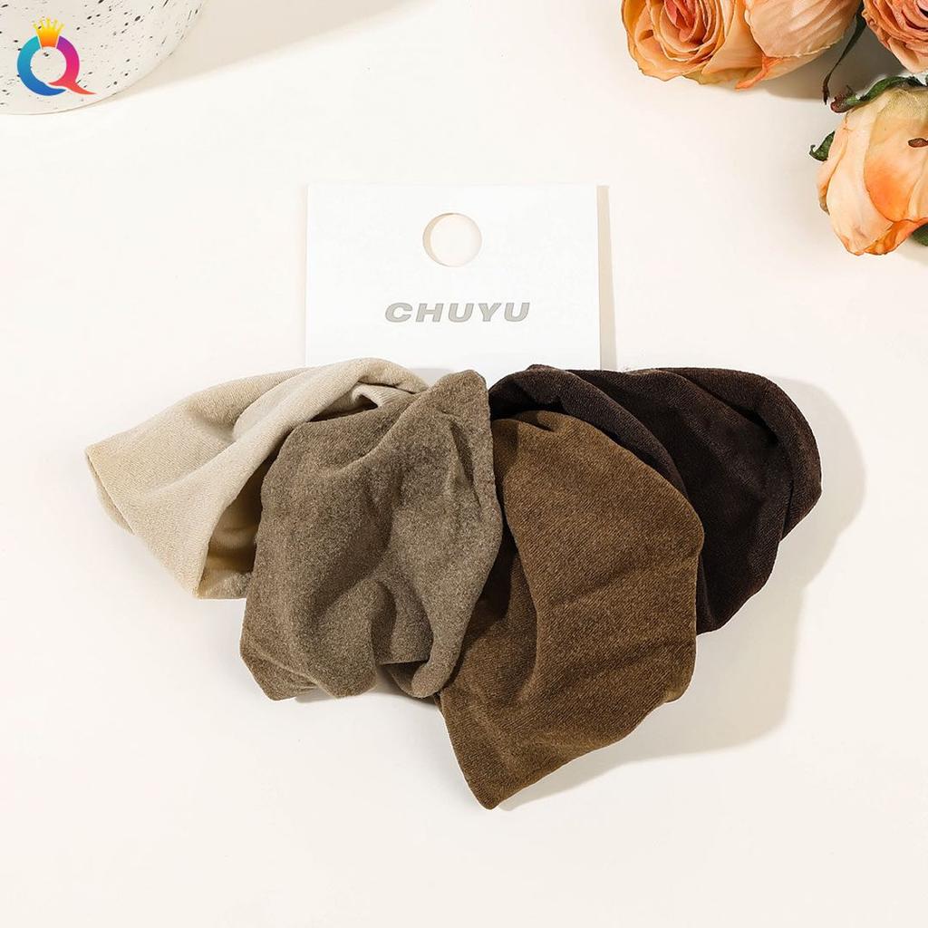 4 Pcs Solid Widen Thicken Hair Band Ropes Women Ponytail Holder Hair Tie Scrunchies Rubber Bands Korea Fashion Hair Accessories