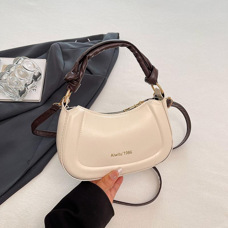 Niszowa torba listonoszka w kształcie półksiężyca, codzienna biała moda, piękna torba na ramię, torebka damska