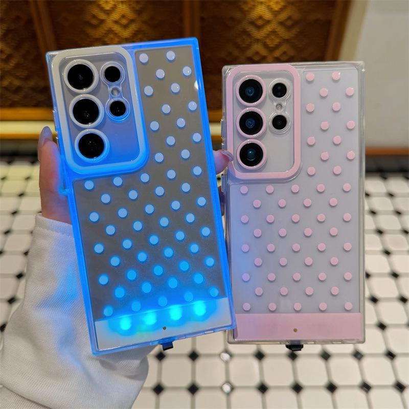 Multi-color Polka Dot Flash Phone Case for Samsung S26/S25/S24 Ultra and A56/A55 - Drop-Proof Protection